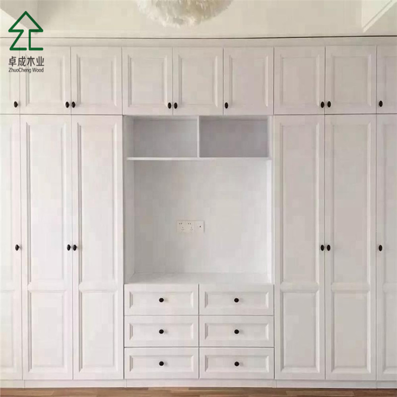 wardrobe with tv cabinet wood almirah designs in bedroom