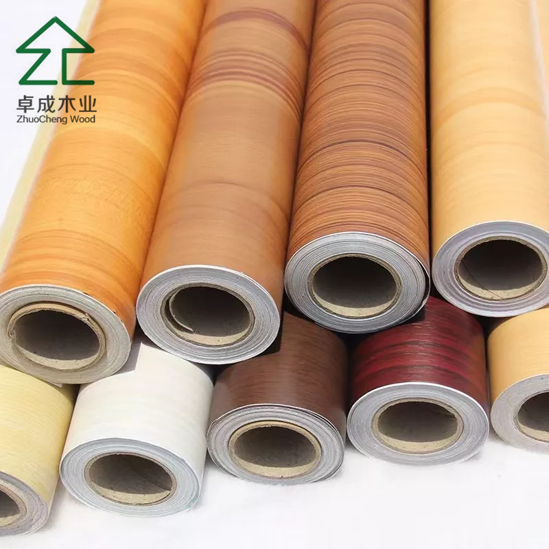 Marble design Wood grain pvc foil for MDF board vacuum pressing pvc decorative film for interior furniture wrapping profile