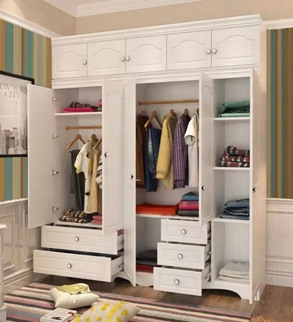 White Lacquer Wardrobe Closet Wholesaler in Shouguang