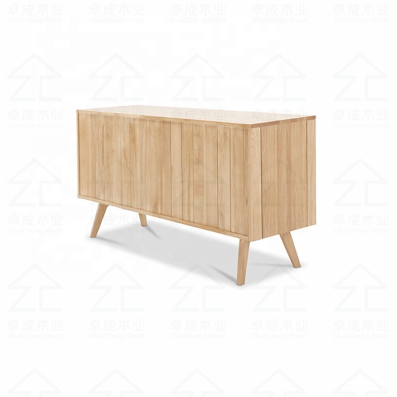 Scandinavian oak wood veneer furniture tv sideboard