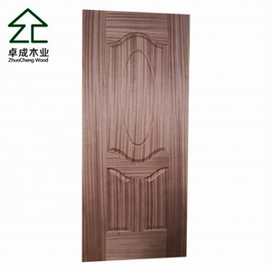 walnut texture 2 panel square Wooden Veneer door panel interior doors for Indoor door panel Factory Good quality