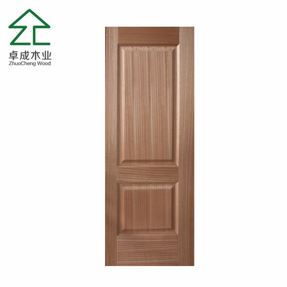 walnut texture 2 panel square Wooden Veneer door panel interior doors for Indoor door panel Factory Good quality