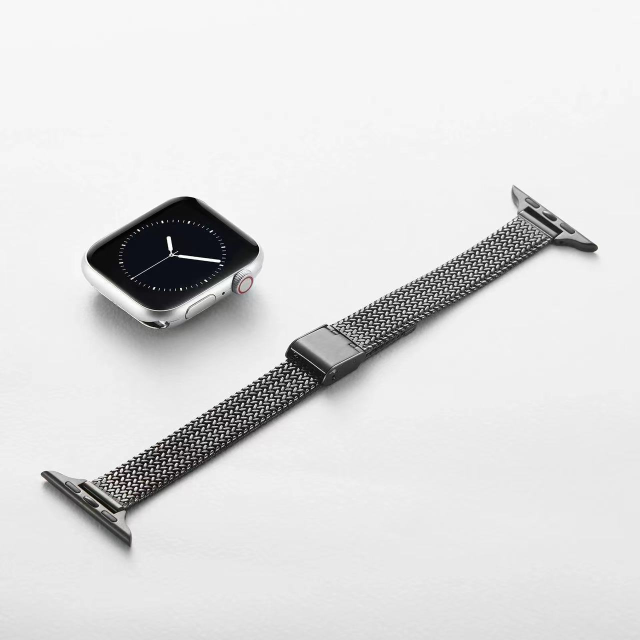 Suitable for Apple Watch1-9 series universal strap metal small waist stainless steel wheat ear mesh strap