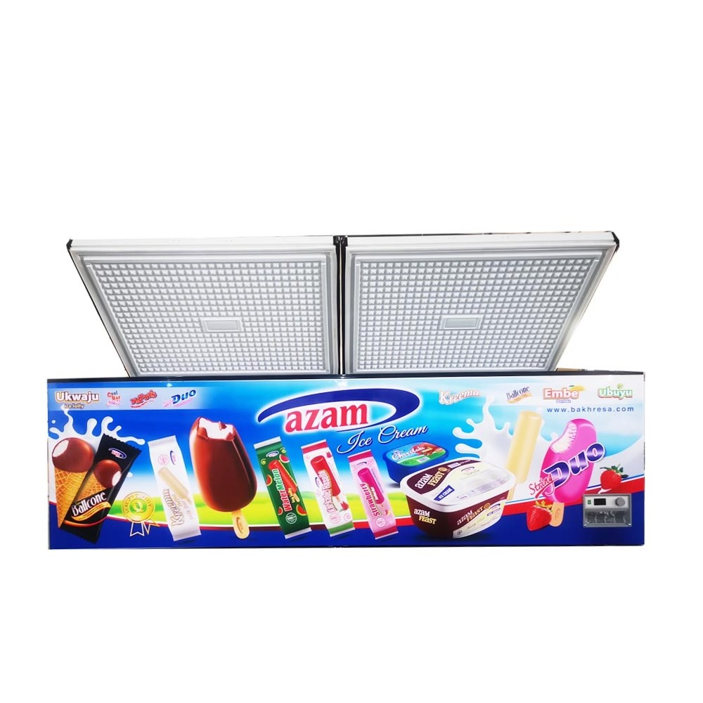 220V Commercial shop use display freezer curved glass Ice cream batch freezer