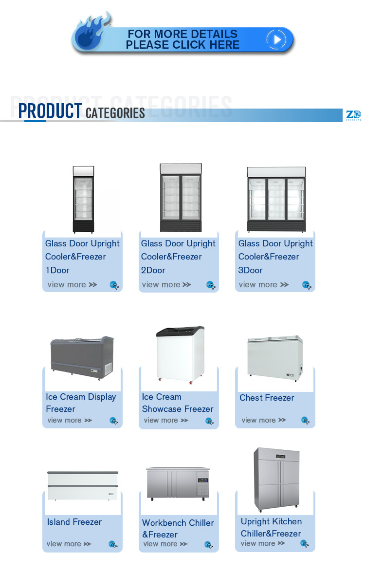 Commercial Single Door Vertical Glass Door Refrigerator Coca Display Cola Beverage Freezer Fridge