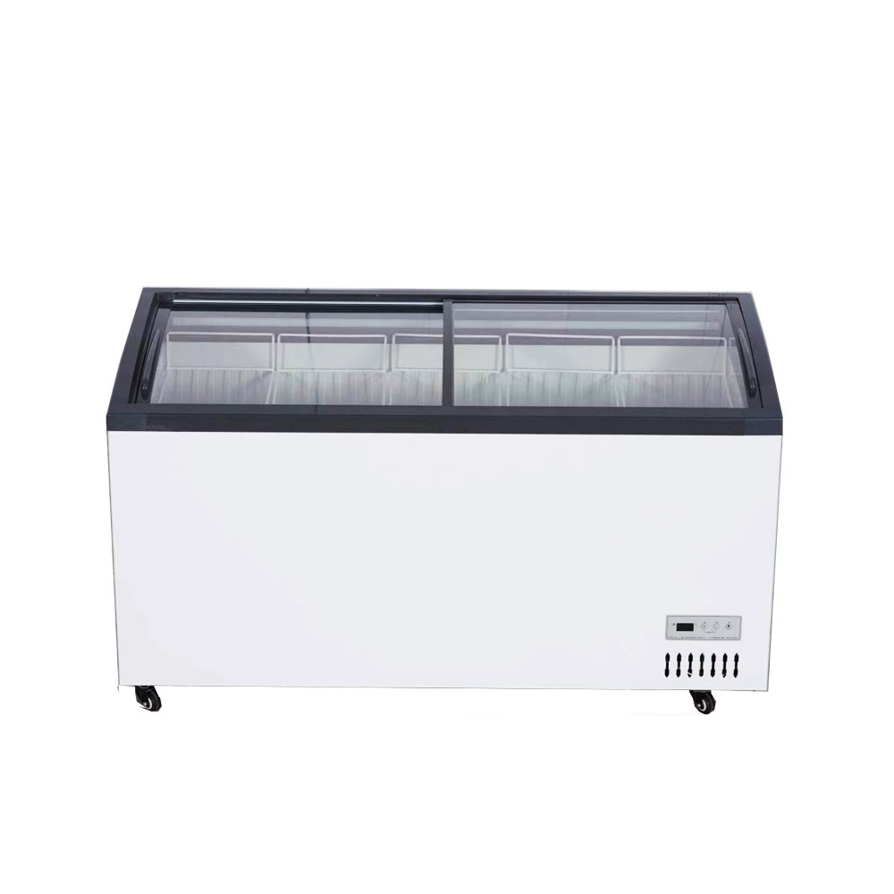 220V Commercial shop use display freezer curved glass Ice cream batch freezer