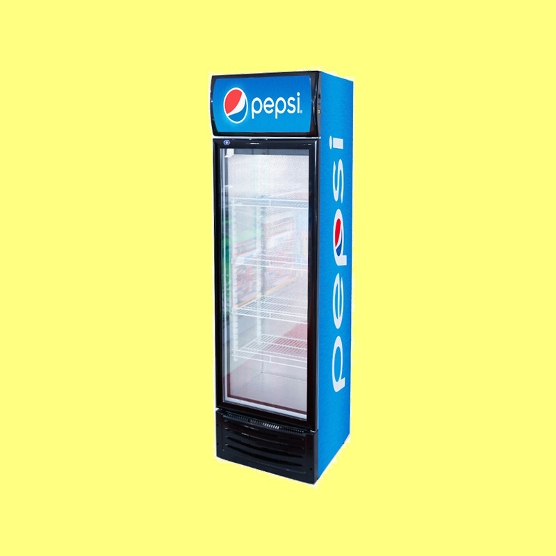 Commercial Single Door Vertical Glass Door Refrigerator Coca Display Cola Beverage Freezer Fridge