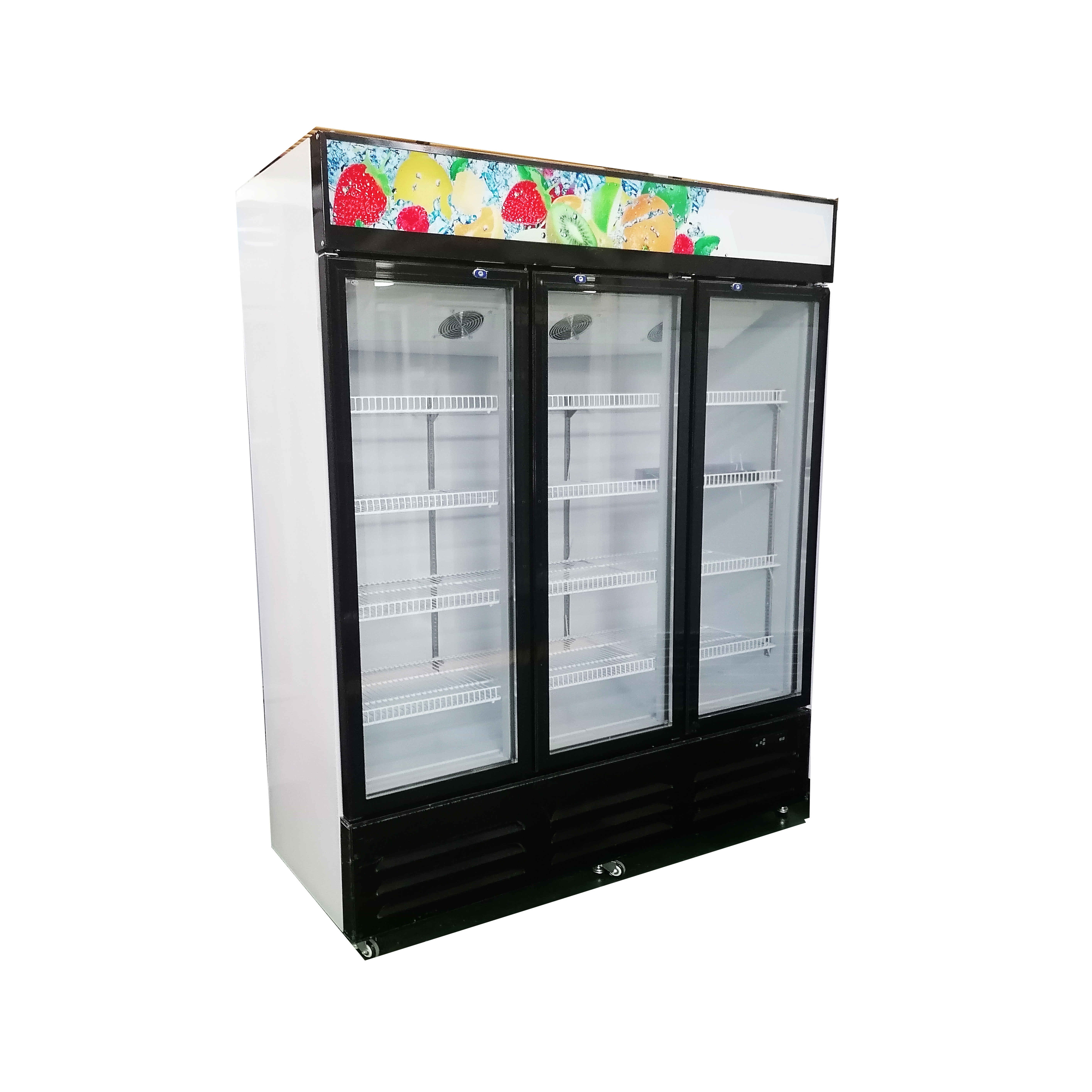 Supermarket freezer cabinet vertical Commercial Glass Door Display Showcase Freezer