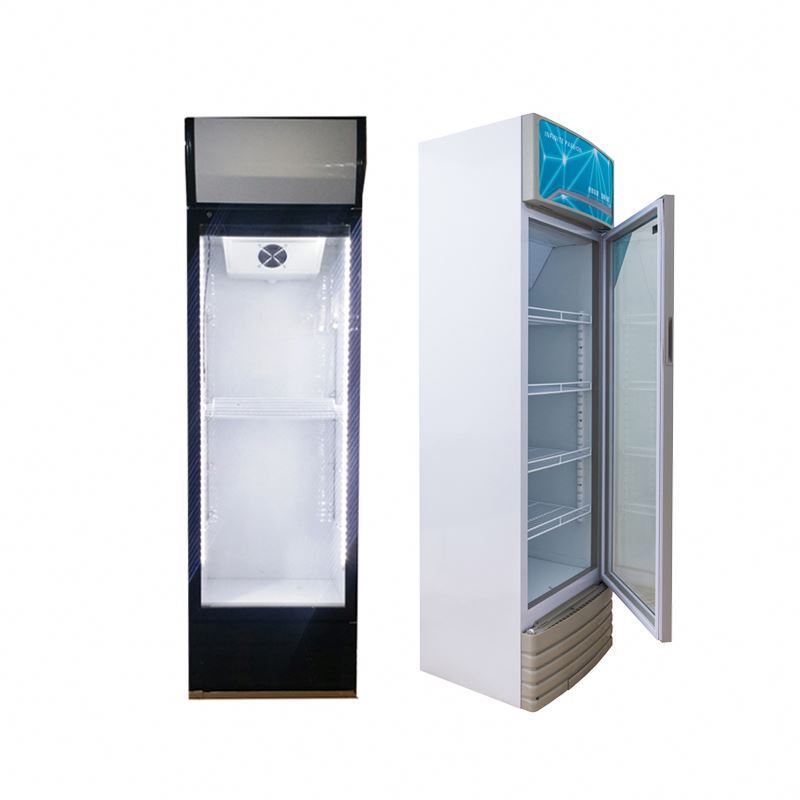 300L upright cooler refrigerated showcase commercial vertical glass door pepsi refrigerator