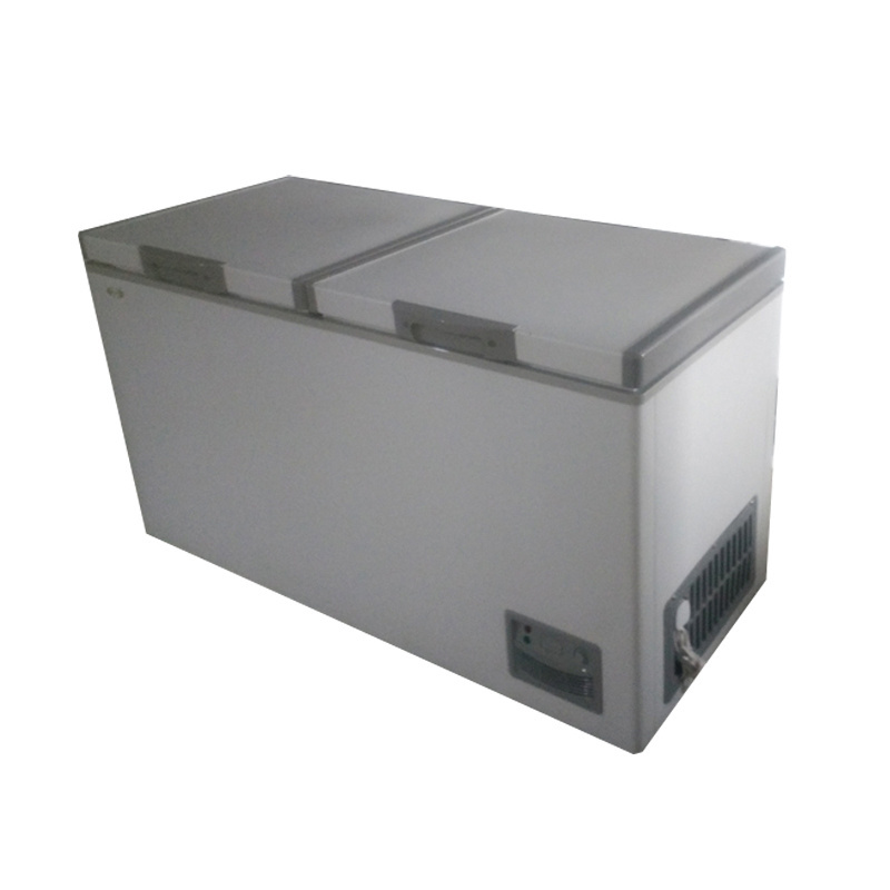 400L commercial double temperature folding top lid chest fridge freezer