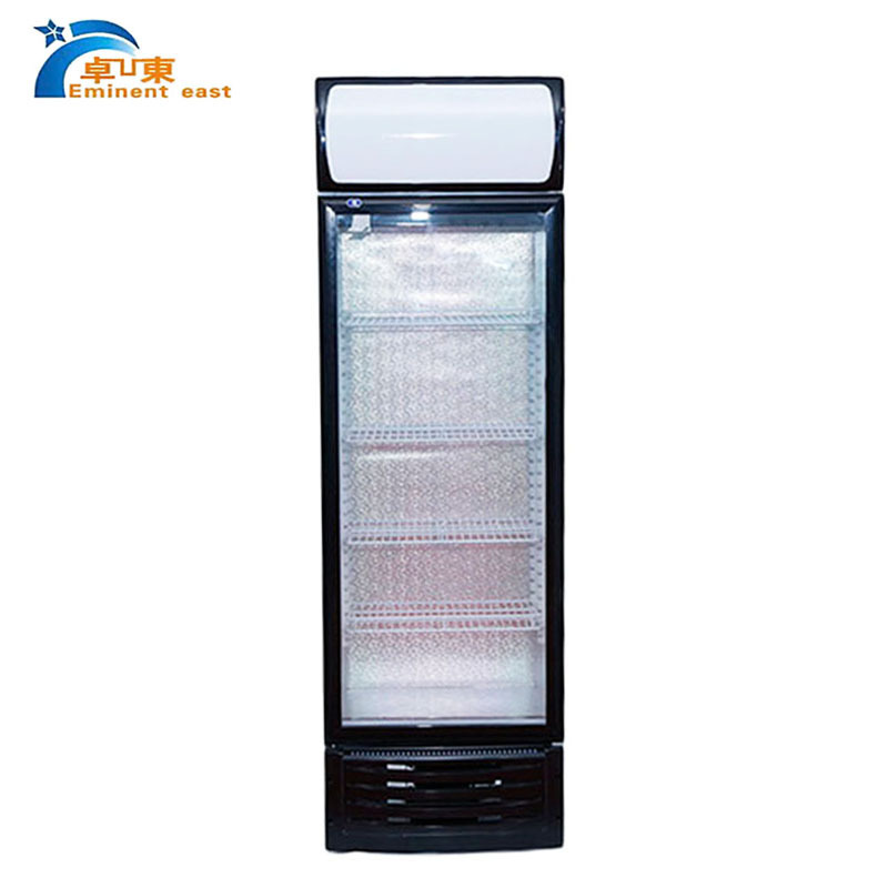 300L upright cooler refrigerated showcase commercial vertical glass door pepsi refrigerator