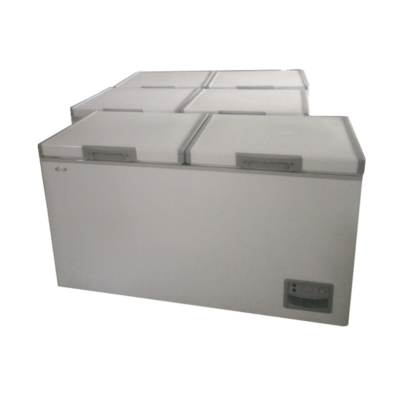 400L commercial double temperature folding top lid chest fridge freezer