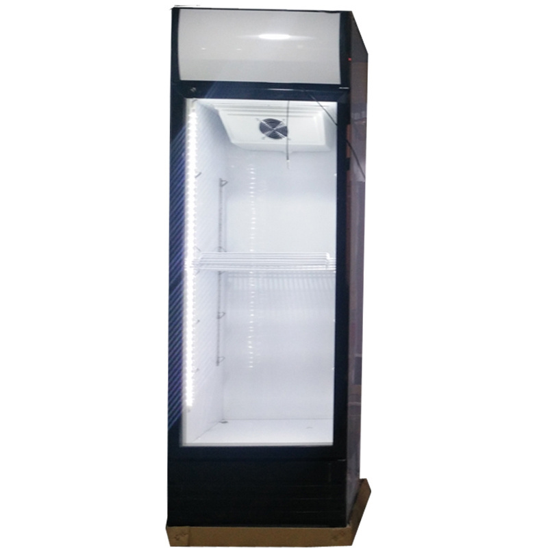 300L upright cooler refrigerated showcase commercial vertical glass door pepsi refrigerator