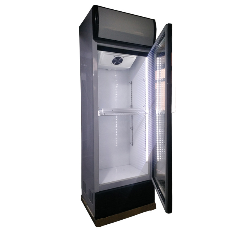 300L upright cooler refrigerated showcase commercial vertical glass door pepsi refrigerator