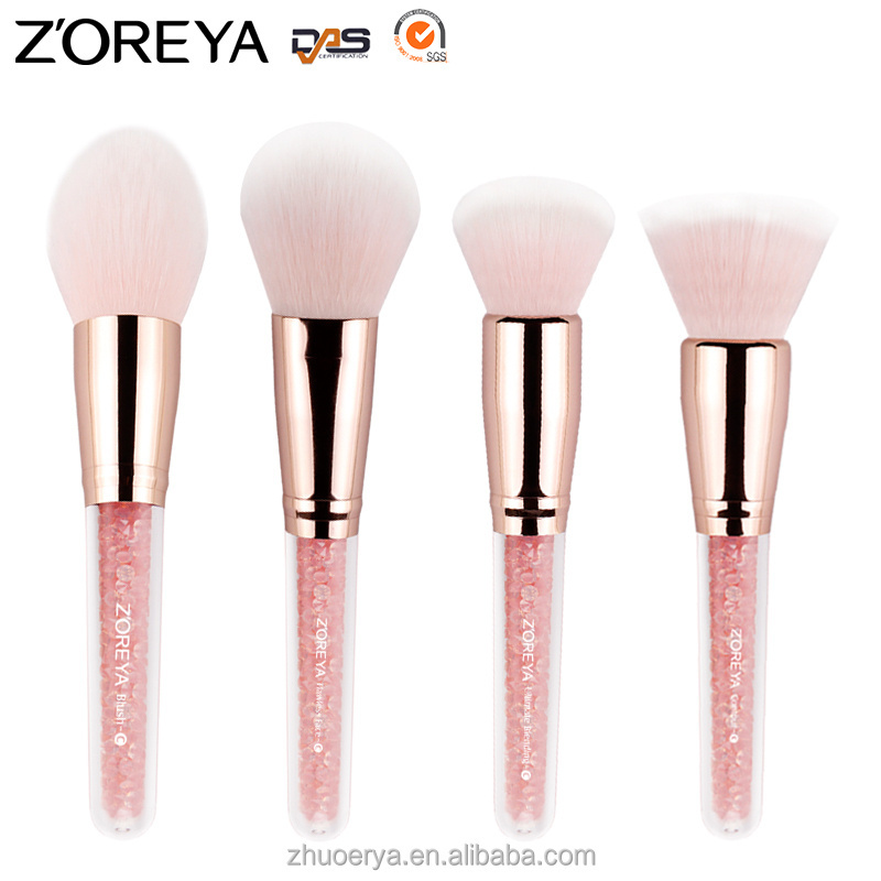 Pink taklon hair diamond handle Refillable foundation brush available