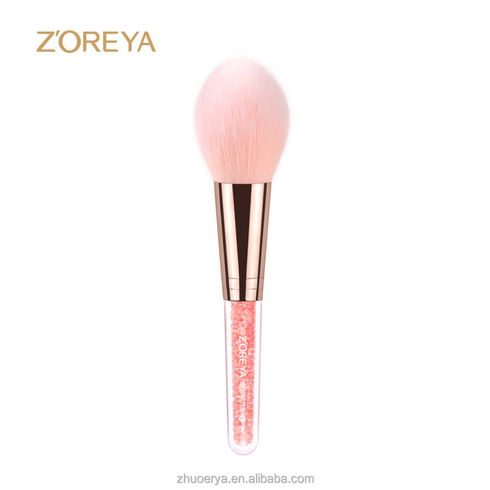 Pink taklon hair diamond handle Refillable foundation brush available