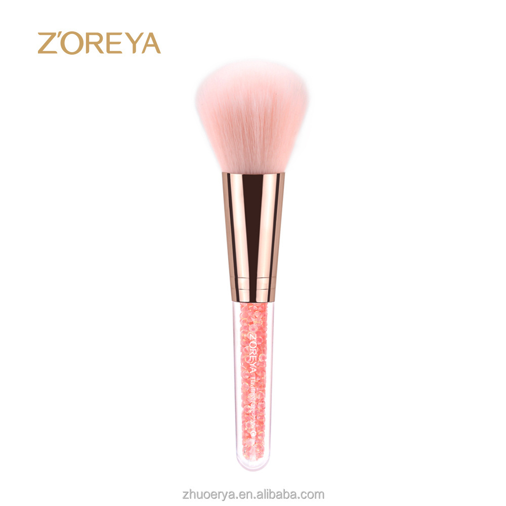 Pink taklon hair diamond handle Refillable foundation brush available