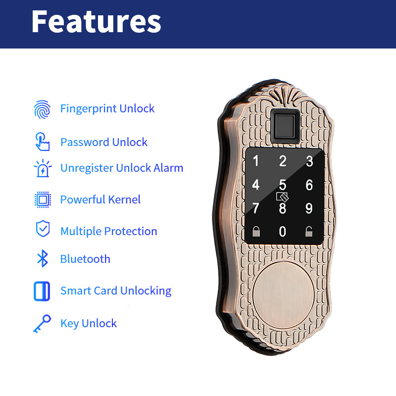 Tuya APP TTLOCK Smart Deadbolt Keypad Lock without Handle for Interior Entrance Door With Alexa Google Assistant