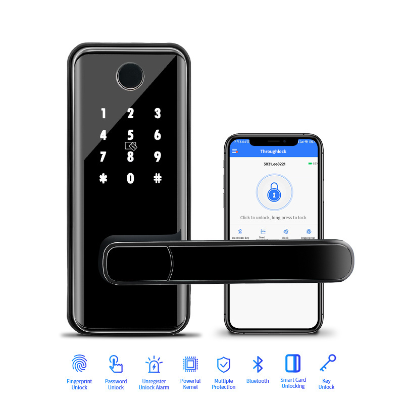 Smart TTlock Password App Card Electronic 5050 mortise Smart  Lock for Home Airbnb Apartment Project