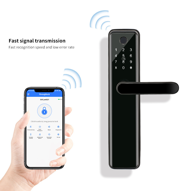 Tuya TTLOCK Digital Fingerprint Keypad Cerradura Inteligente 5050 Mortise Tuya Smart Door Lock