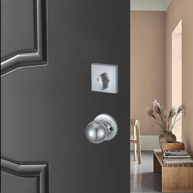 Entry Door Locksets with Deadbolt Single Cylinder Exterior Door Handle with Reversible Knob Sets