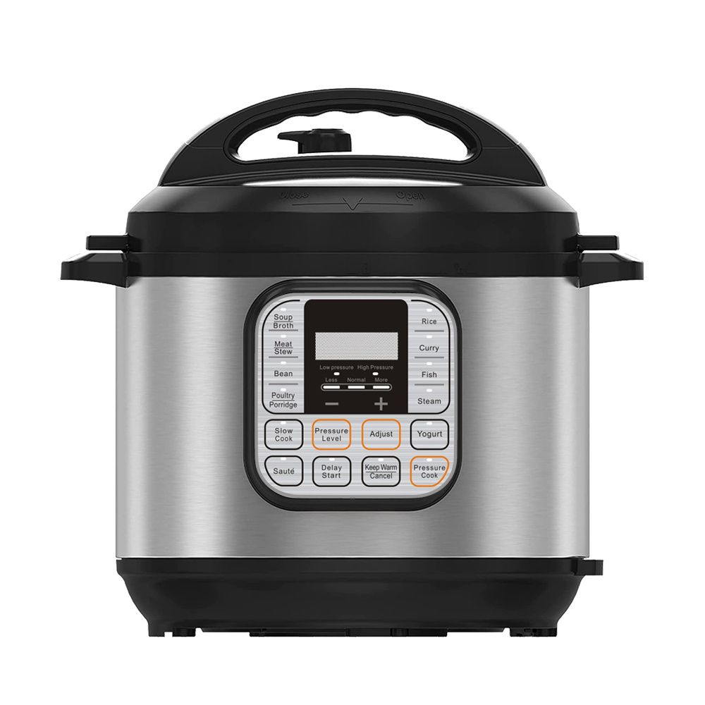 OEM Stainless Steel/Black 6 Quart Instant Cooking Pot Duo 7-in-1 Electric Pressure Cooker with slow cook function