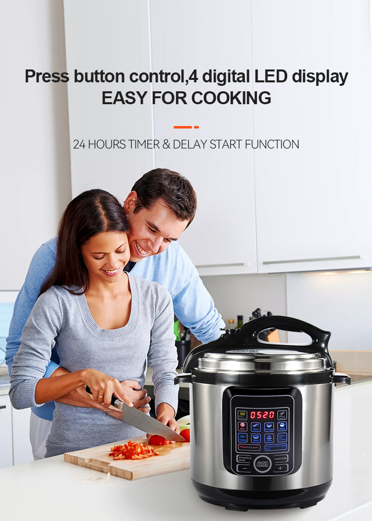 Non-Stick Coating Inner Pot Function and Cylinder Shape electric healthy pot stainless steel pressure rice cooker