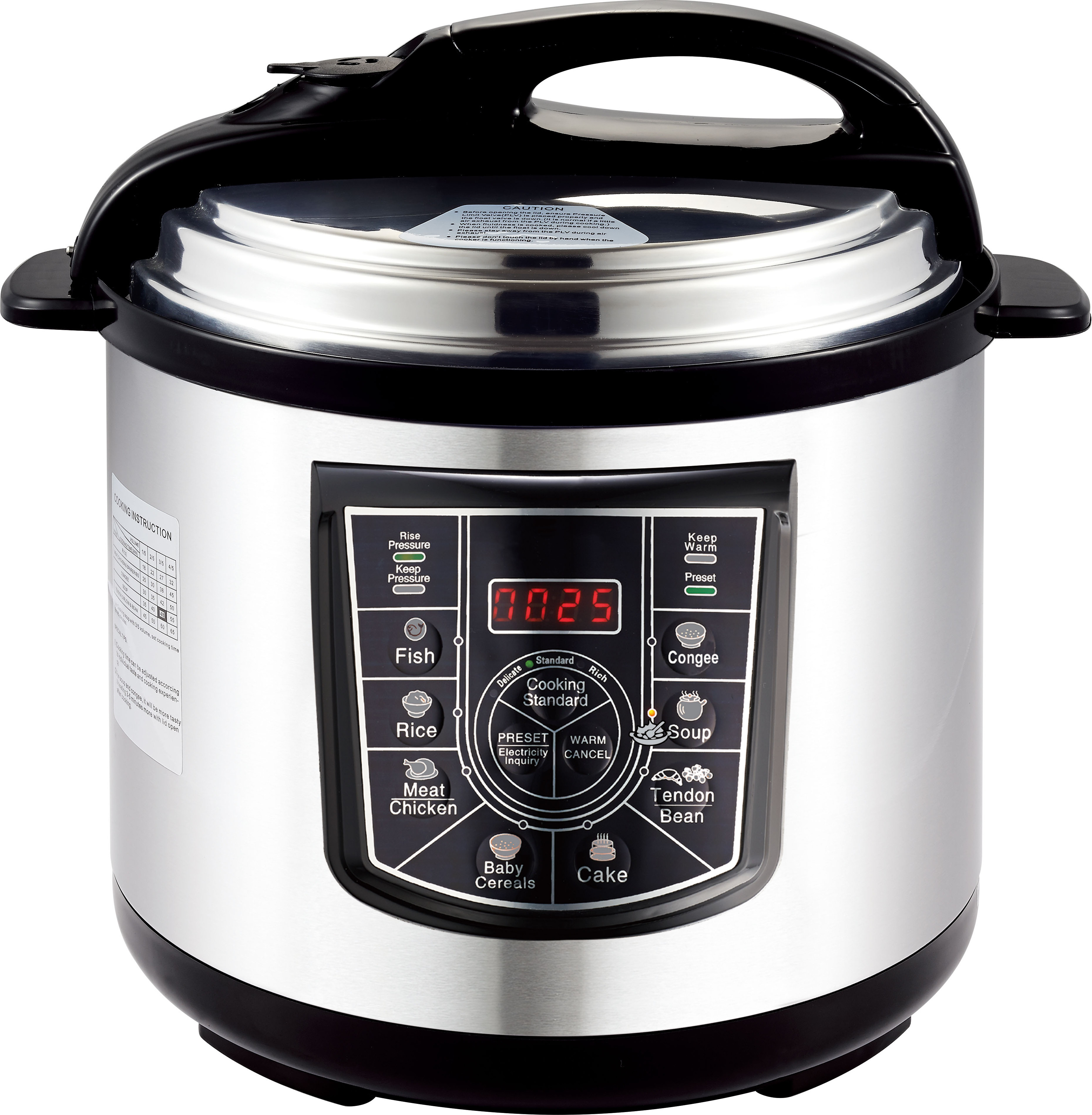 Electric pressure cooker with CE CB ROHS LVD EMC LFGB ERP requestos de olla de presion