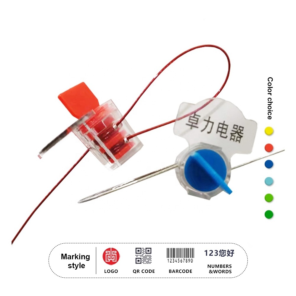 Disposable transparent PC+ABS plastic meter seal with barcode for electricity meter Water meter Gas meter