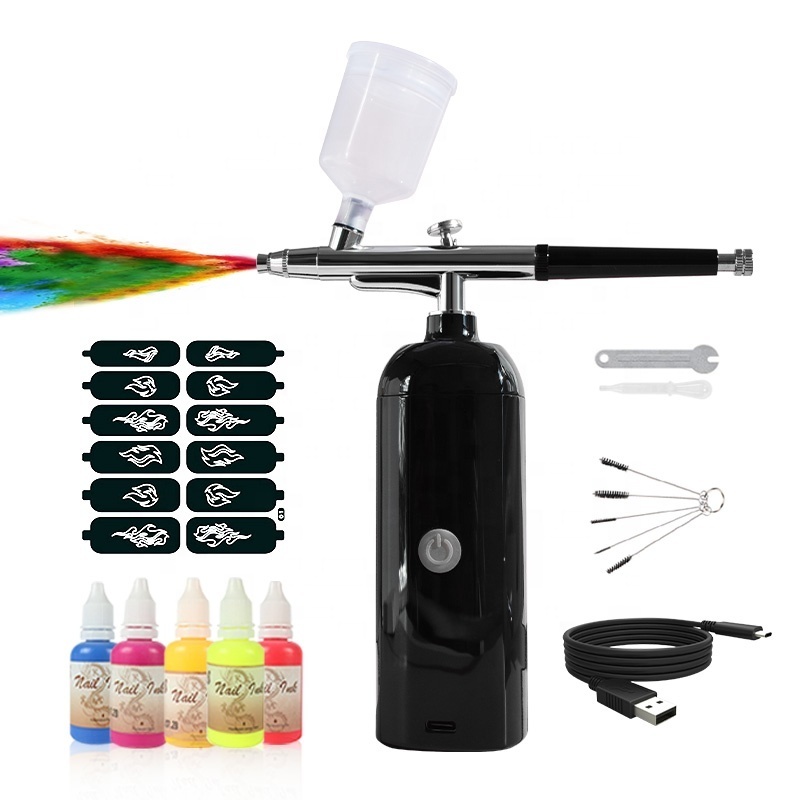 New Professional 0.2mm/0.3mm/0.5mm Dual Action Airbrush Kit Spray Paint Gun Kit