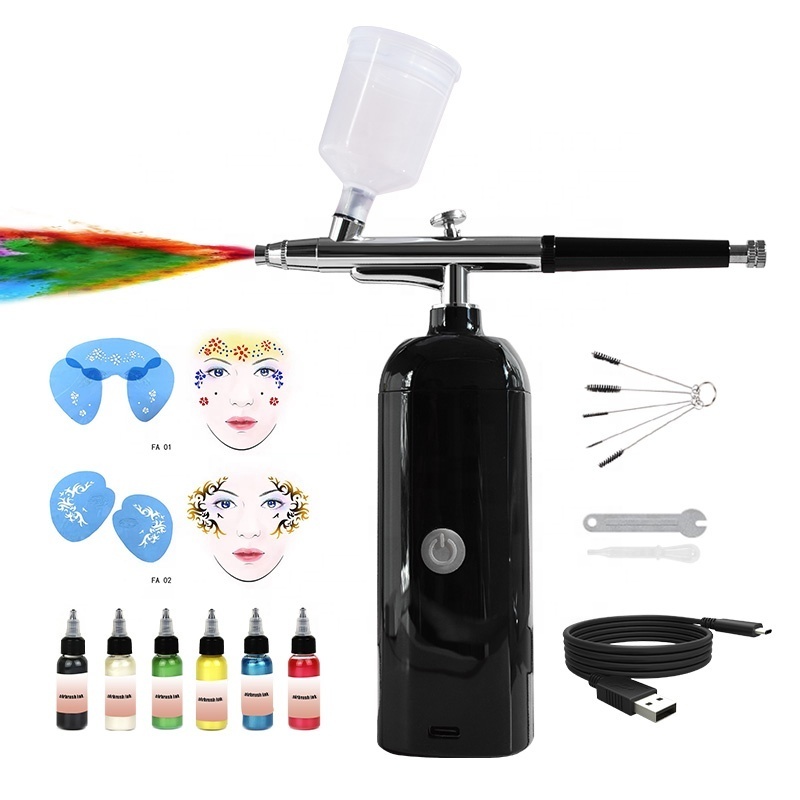 New Professional 0.2mm/0.3mm/0.5mm Dual Action Airbrush Kit Spray Paint Gun Kit