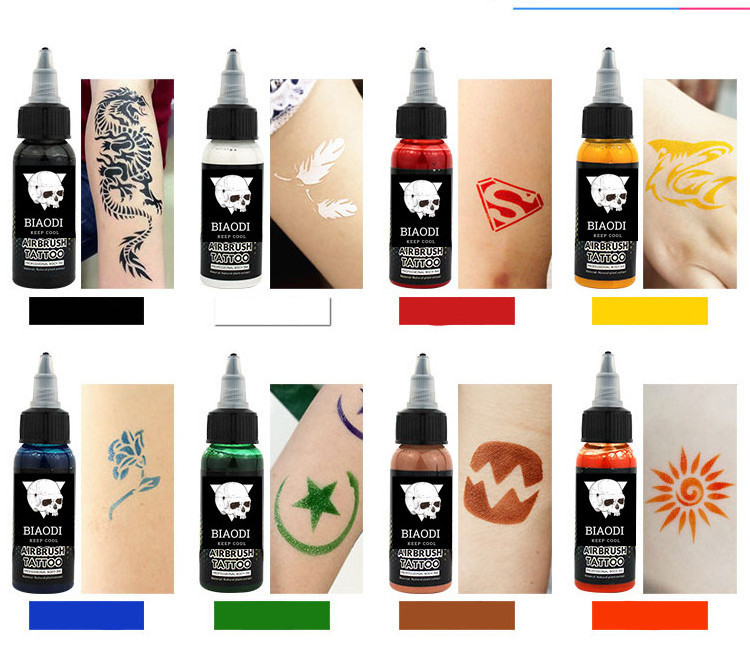 non-toxic halloween airbrush temporary body paint tattoo ink for body art