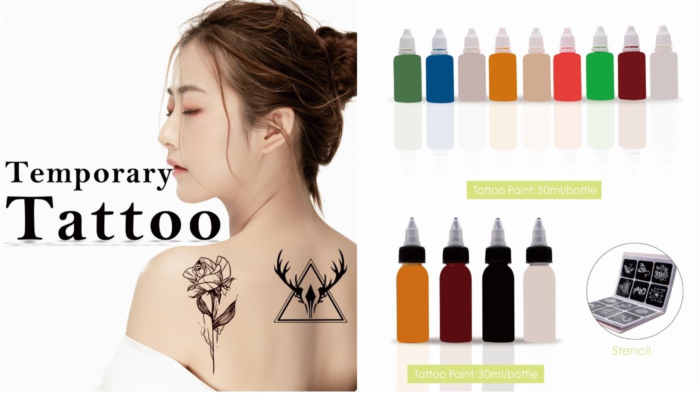 non-toxic halloween airbrush temporary body paint tattoo ink for body art