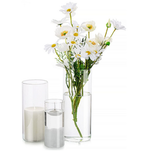 Hot sale Glass Cylinder Large Vases Candle Holder Planter Terrarium for Wedding Party Flower Vase