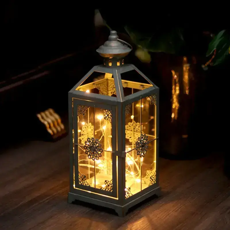 Lantern Decoration Of Lanterns Embossed Style Decor Iron Wood Brass Small Lantern Decoration Candle Tealight