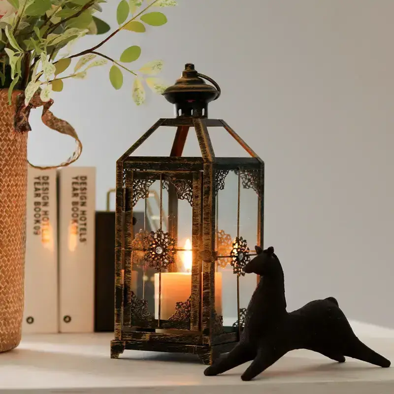 Lantern Decoration Of Lanterns Embossed Style Decor Iron Wood Brass Small Lantern Decoration Candle Tealight