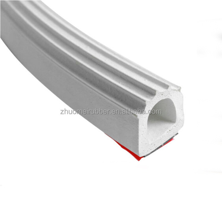 RV Door/Window Channel Seal, Ribbed D/P Seal With Tape