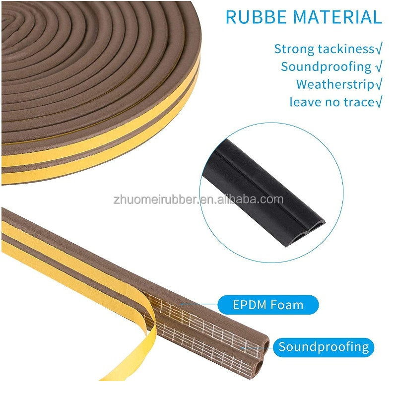 Rubber sealing adhesive tapes for windows, doors, D sealing gasket