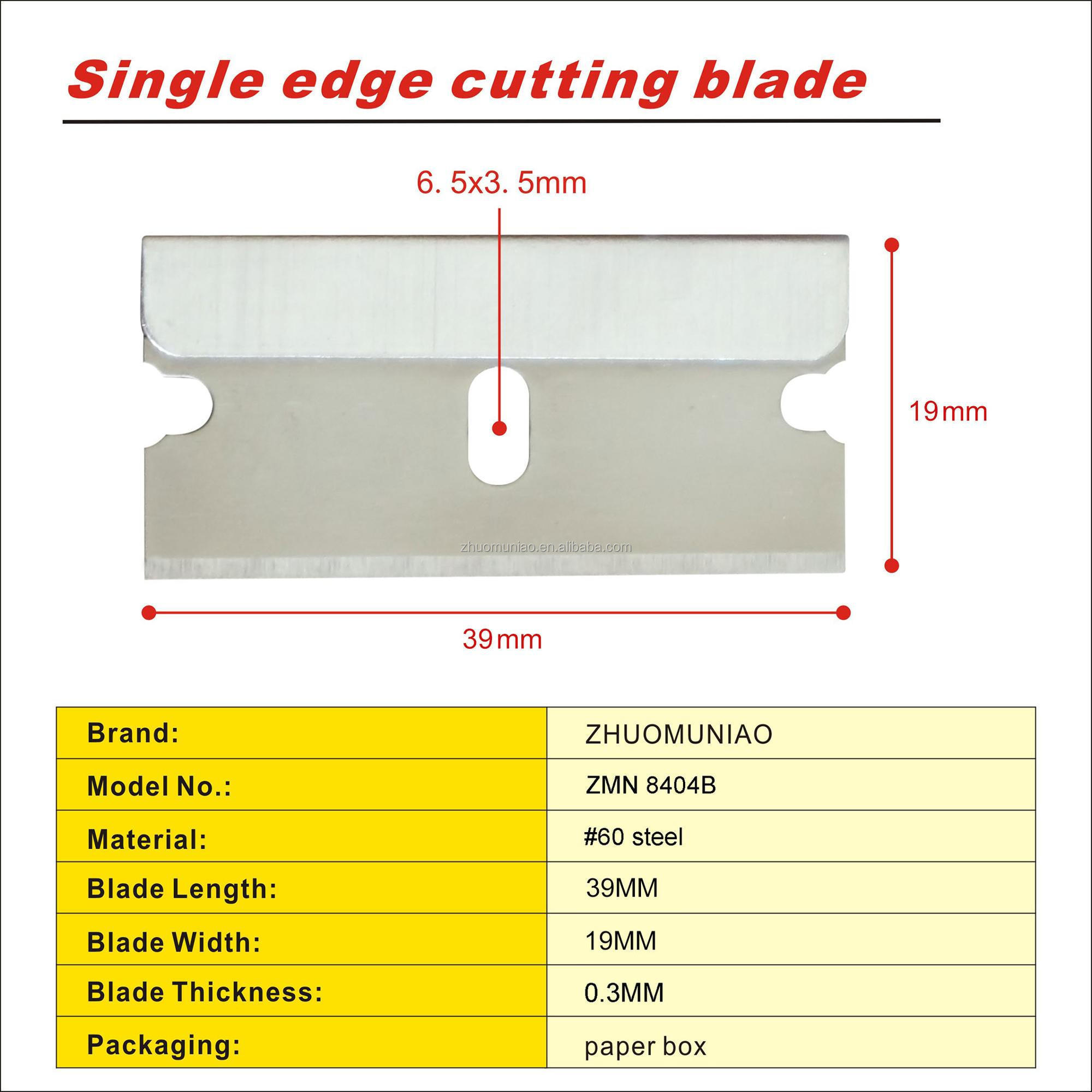 Industrial Razor Blades High Quality Box Cutter Steel Single Edge Scraper Razor Blades