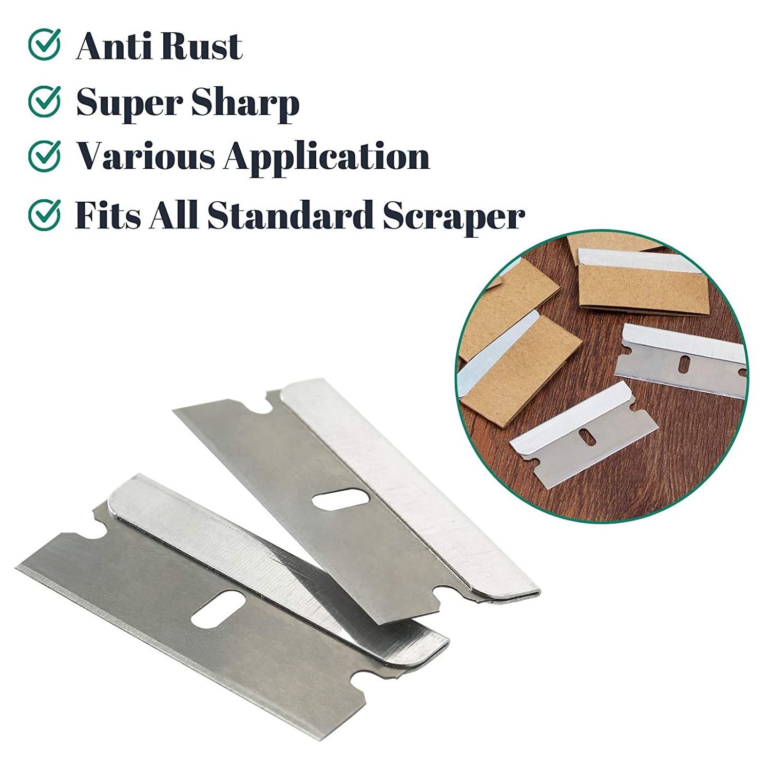 Industrial Razor Blades High Quality Box Cutter Steel Single Edge Scraper Razor Blades