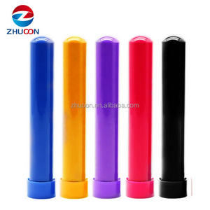 Wholesale Custom Logo aluminum cigar tube Colorful Metal Aluminum Smoking Accessories plastic tube