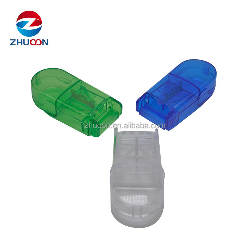 Food Grade Plastic Material Multifunction Pill Box Splitter Tablet Cutter Medical Pill Cutter.