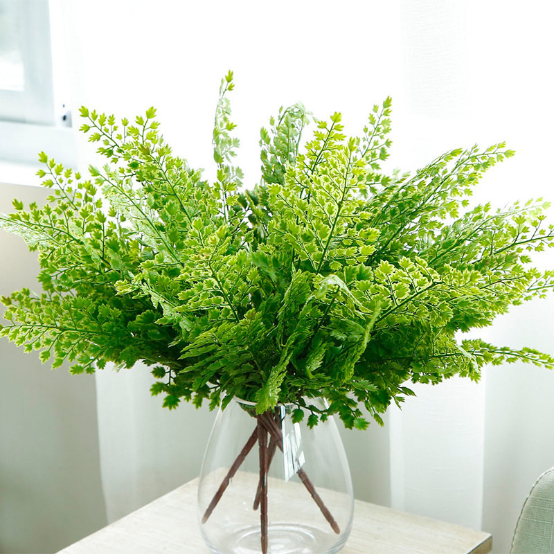 ZERO Decorative Artificial Greeneryy Leaves Bunch Grass Faux Greenery For Home Wall Green Decoration