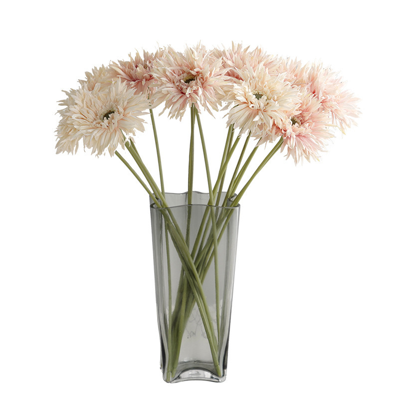 Zhuoou hot selling Gerbera single branch decorative daisy flowers 42cm cheap artificial  chrysanthemum for home decoration