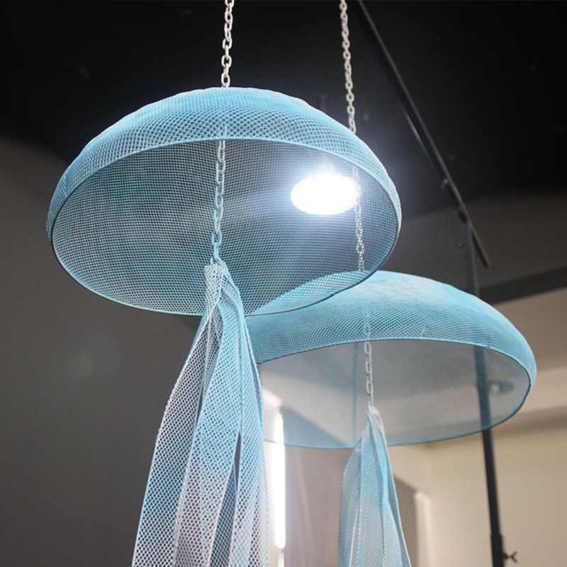 ZHUOOU Iron Jellyfish Decoration Wedding Ceiling Decoration Hanging Jellyfish Decoration for Wedding Stage