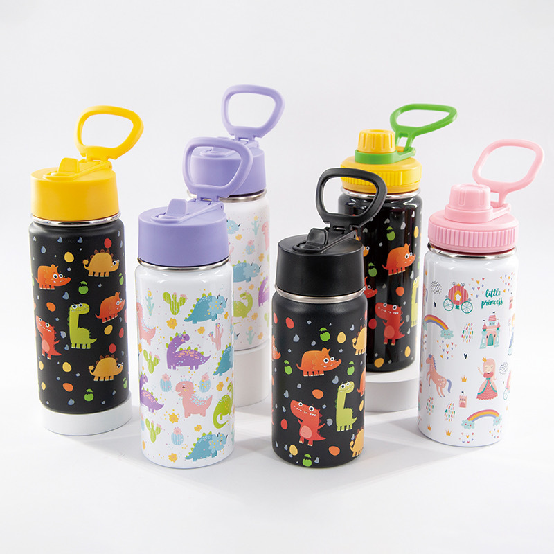 2024 New Design Custom Tumbler 304 Stainless Steel 12oz 16oz 18oz Kids Water Bottles Children Vacuum Insulation Thermos Flask