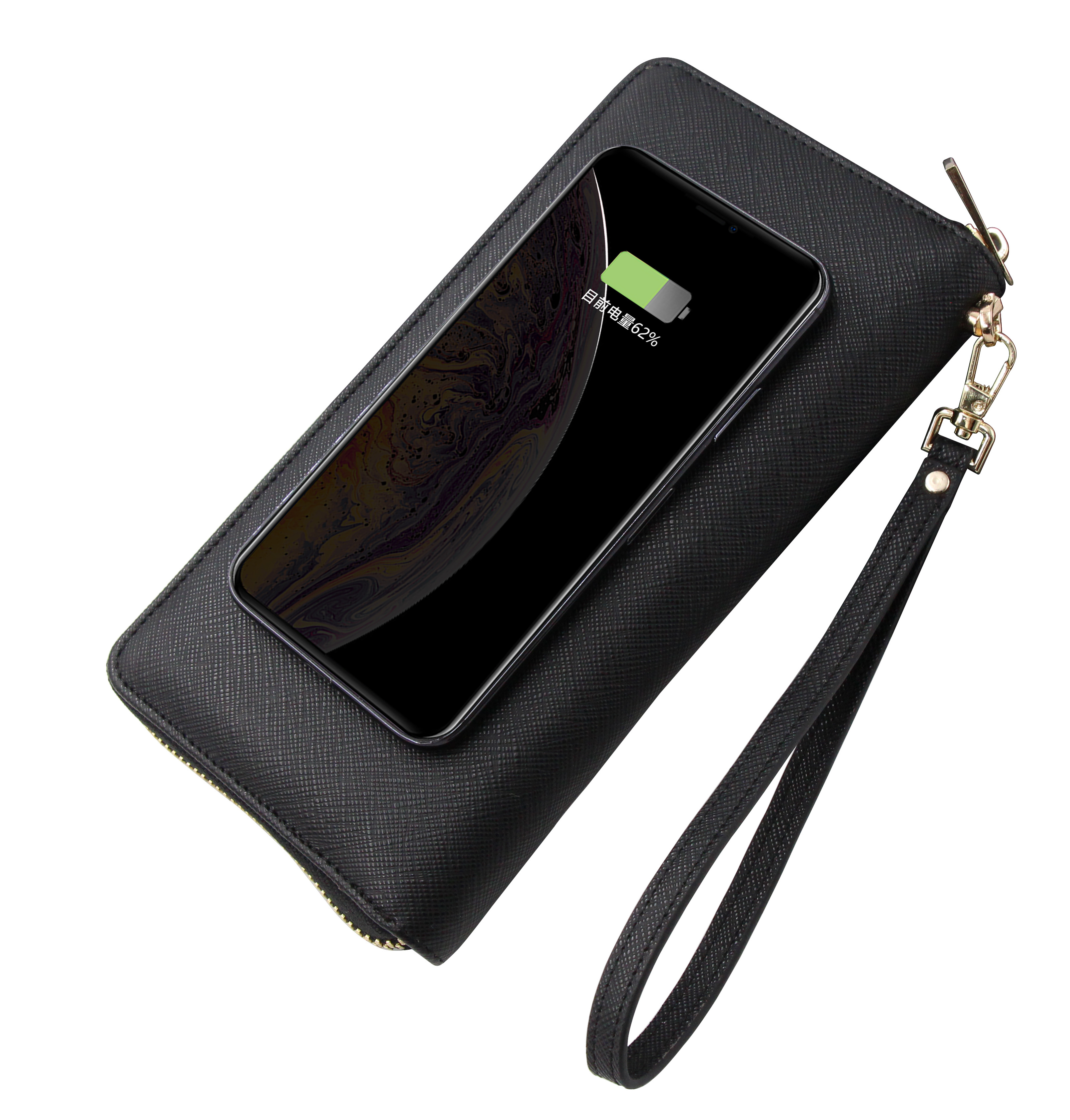 Hot Sale Portable Power Bank 6000mah Wallet Fast Charger Wireless Charger Leather Power bank Wallets Women Men