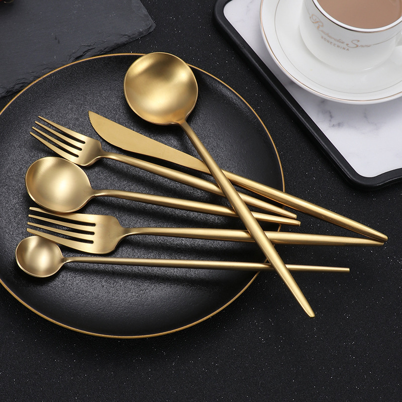 capitol gold plated cutlery flatware set for wedding 18/10 stainless steel cutlery restaurant wholesale