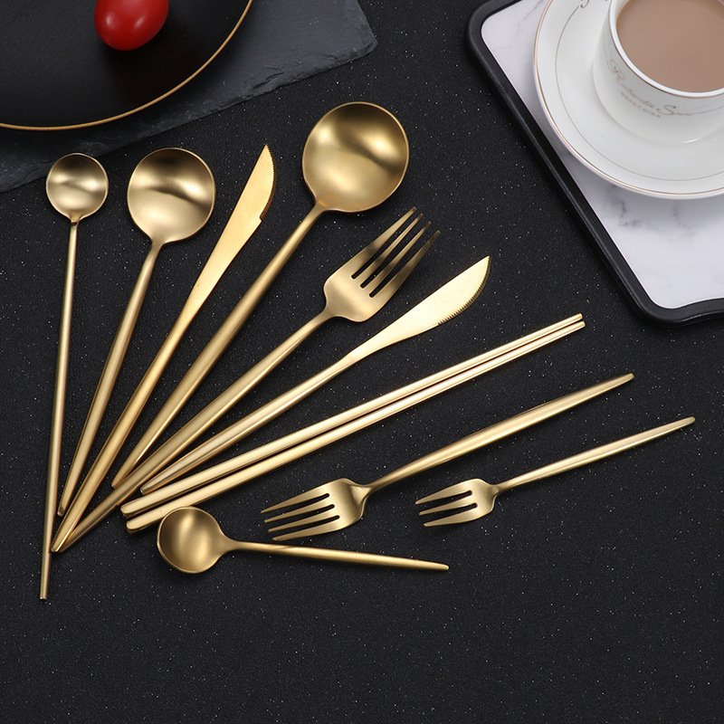 capitol gold plated cutlery flatware set for wedding 18/10 stainless steel cutlery restaurant wholesale