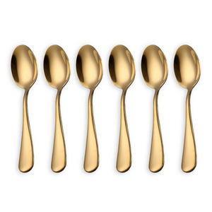 Spoon Set Round Teaspoon Rainbow Coffee Spoon Stainless Steel Factory Sale in Bulk